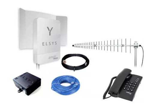 Kit Elsys Amplimax Internet Rural 4g + Tel + Antena + Cabo