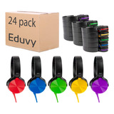 Audífonos Para Niños Eduvy 24 Pzs Alámbricas Multicolor