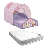 Cama Con Toldo Y Colchon Infantil Para Niñas Disney Princess