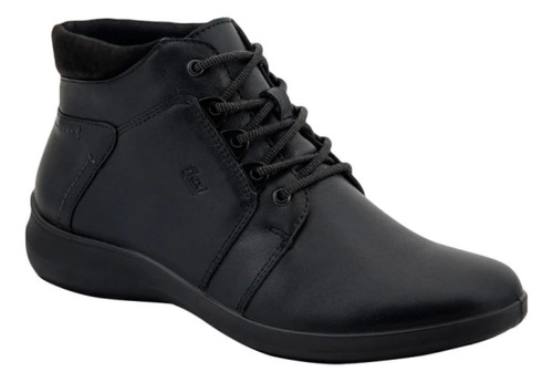 Botin Flexi 5911 Piel Negro Mujer Agujeta Pie Delicado Msi