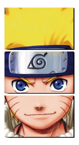 Cuadro Decorativo Triptico Vertical Naruto Anime Rostro