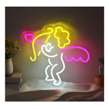 Letrero Led Neon Cupido Angel Flecha 36*35cm Luminoso