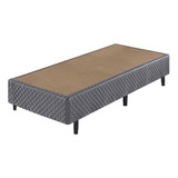 Base Box Ecoflex King Size Casal Eco 79x198x25 Cm Cinza