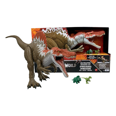 Mattel Jurassic World Super Colossal Spinosaurus+2 Mini 94cm