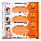 Kit C/3 Toalhas Umedecidas Personalidade Baby Ultra 100 Un