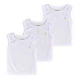 Camiseta Bebé Blanca X3 Esqueleto Trio Sisa