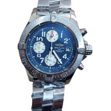 Reloj Pila Breitling Chronometre Fondo Azul- Rep. Aaa