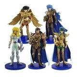 Muñecos Figuras  Caballeros Del Zodiaco Saga Hyoga Set X5