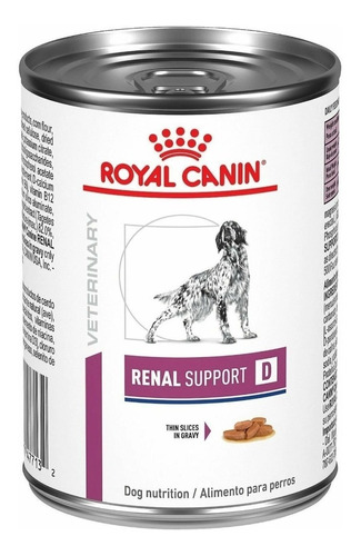 Alimento Royal Canin Veterinary Diet Canine Renal Support D Para Perro Adulto De Raza  Mini, Pequeña, Mediana Y Grande Sabor Mix En Lata De 370g