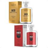 Kit 02 Parfum Brasil 100ml - Men Million + H12 Sk8 