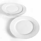 Artena Elegant White Premium Porcelain Dinner Plates Set Of 