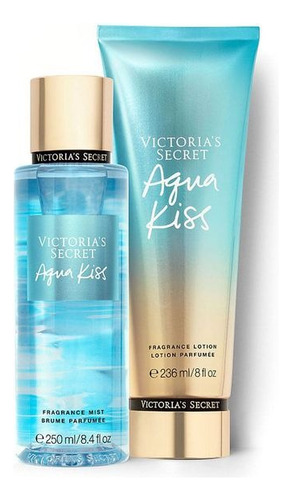 Set Victoria's Secret Crema Y Body Locion Aqua Kiss