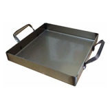 Plancha Bifera Cocina 28x28x4,5 Chapa Parrilla 1 Hornalla