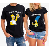 Kit Casal Simpsons Camisa E Baby Look Dia Dos Namorados 2023