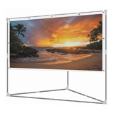 Pantalla De Proyeccion Portatil Interior Exterior 100'' Pulgadas, Hd 16:9 Alta Definicion, Armable, Transportable