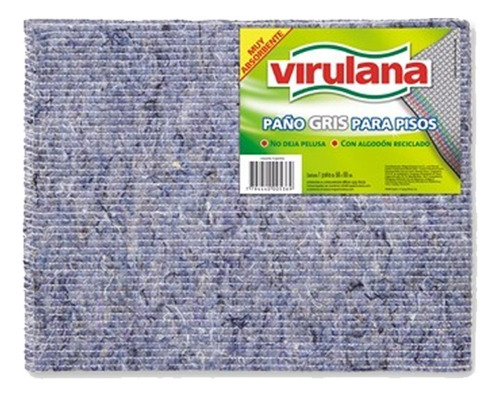Trapo Azul Para Pisos Virulana 50x60cm 100% Algodón ( X12)