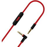 Cable Con Microfono Repuesto Para Auriculares Beats | Rojo