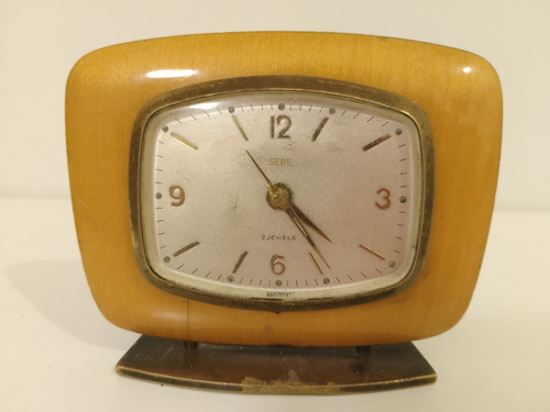 Antiguo Reloj Despertador Art Deco Alemán Funcionando