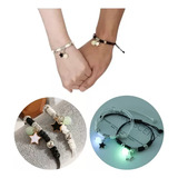 1 Par De Pulseras Parejas/amistad Brillan Iman, Regalo Amor