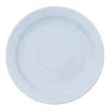 Set X 12 Plato Playo De Melamina 25cm Blancos Redondos