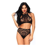 Encaje De Ganchillo Crop Set Top