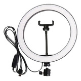 Aro Selfie 26cm Luz Calida/fria + Tripode 2.1m Metal