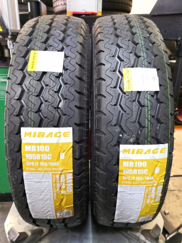 Paquete 2 Llantas 195r15 Mirage Mr100 De Carga 106/104r Msi