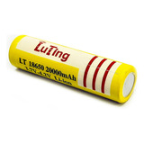 Pila Recargable Luting Medida Lta 18650 Cilíndrica - 1 Pieza - Amarilla 2000 Mah 3.7v Litio 