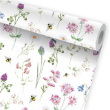 Papel De Parede Flores Delicado Floral Jardim Vertical A483