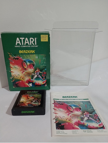 Atari 2600 Berserk En Caja, Juego, Manual Y Protector (b)