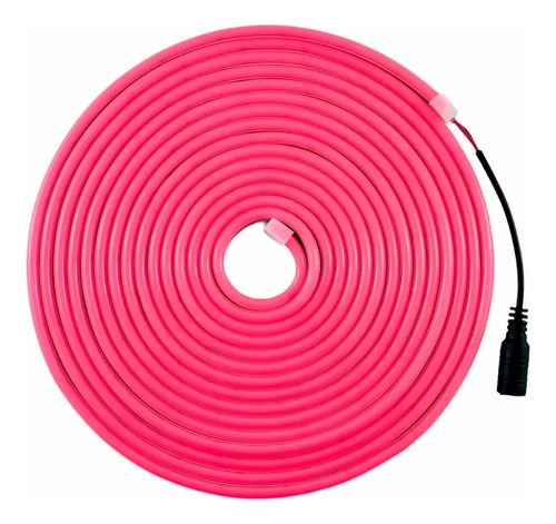 Tira Luz Neon 5m A 12v Con Adaptador A 110v Elige Color Mg