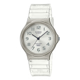 Reloj Mujer Casio Mq-24s-7bdf Core Ladies Color De La Correa Blanco Color Del Bisel Blanco Color Del Fondo Blanco