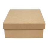 Caixa Tampa Sapato 20x20x8 Mdf Cru - 5 Unidades