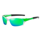 Anteojos Sol Espejados Polarized Deportivos Verdes