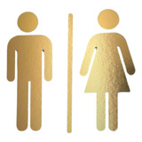 Placa Sinalização Porta Banheiro Toilete Feminino Masculino