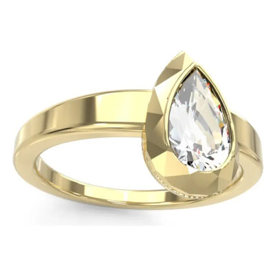 Anillo 4g Light Dorado Mujer Guess Cristal 9mm Dorado 58