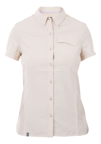 Camisa Mujer Rosselot Short Sleeve Q-dry Shirt Crema Lippi