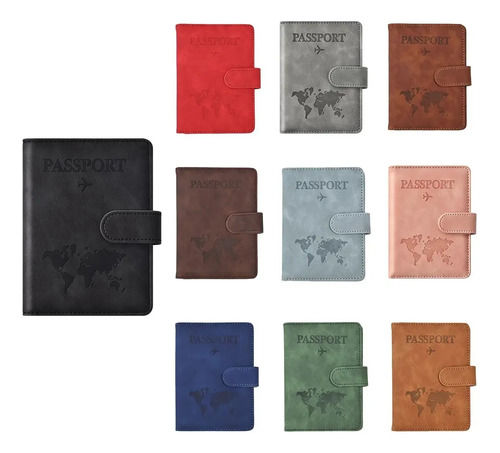 Porta Pasaporte Funda Protectora Espacio Para Visa Rfid Viaj | MercadoLibre