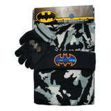 Set Para Frio Gorro Bufanda Y Guantes Dc Comics Batman Niños