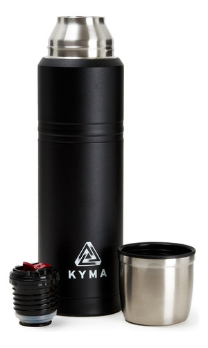 Termo Kyma 1 Litro - Tapón Matero Ideal - Caja - Negro