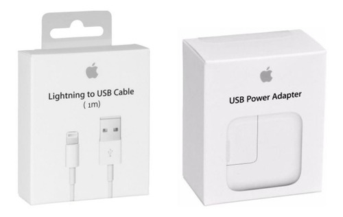 Cargador Original iPhone 12w + Cable Original Lightning 1m