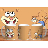 Taza - Tazón De Ceramica Sublimada Bob Esponja: Arenita