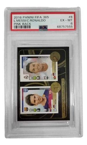 Lionel Messi / Cristiano Ronaldo Estampa Certificada Psa 6