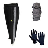 Combo!pantalon Chupin Color+cuello Salomon+guantes Termicos