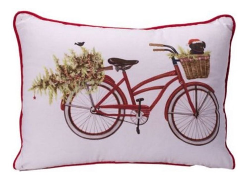 Capa De Almofada Bike Pet Natal - Tam 33x45,50 - 1 U