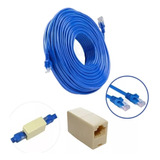 Cabo Lan Ethernet 20 Metro + Emenda Rj45 Entrada Saída Fêmea