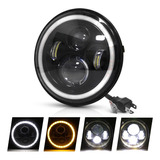 Faro Led Lupa 7'' Redondo Ojos Ángel Davidson Honda Jeep Xj