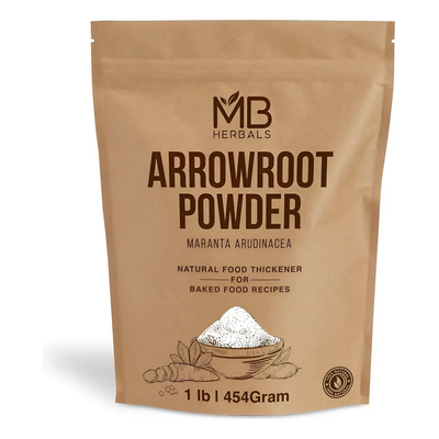 Mb Herbals Harina De Arrurruz De 1 Libra | Polvo De Arrurruz | Envío gratis