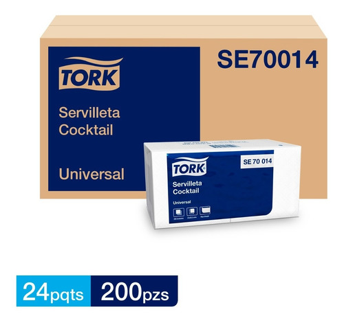 Servilleta Cocktail Coctel Tork 24 Paquetes X 200 U