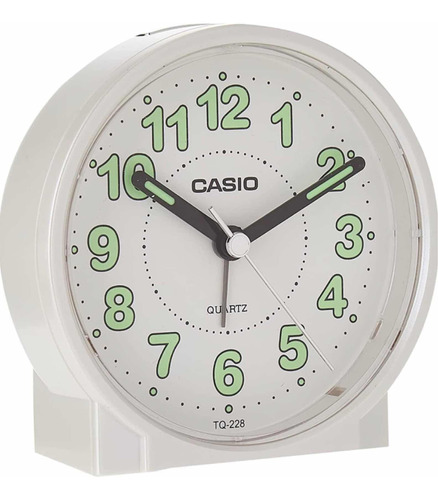 Reloj Despertador Casio Blanco Numeros Luminosos Repetic